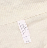 Auden Cozy Ribbed Notch Collar Long Sleeve Shirt Pajama Oatmeal Off White L
