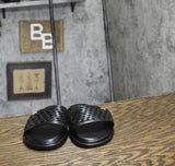 Michael Michael Kors Womens Saylor Perforated Slide Sandals Black 6.5M