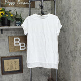 DG2 Womens Sequin Embellished Cuff-Sleeve Top 710370 White M