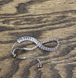 Slider Adjustable Tennis Bracelet Silver Gray / Clear