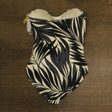 Anne Cole Printed Twist-Front One-Piece Swimsuit 25MO00545 Black / White 16