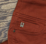 Belle By Kim Gravel Twill Baby Bootcut Jeans Burnt Henna Orange Brown 12P