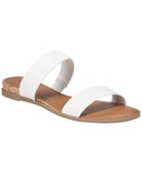 Style & Co. Womens Elliee Flat Sandals 2 Band 10020656300 White Lizard 5.5M