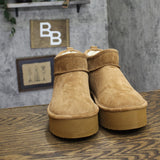 Madden Girl Brave Platform Cozy Bootie BRAV02J1 Tan Brown 9.5M