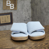 Isotoner Womens Slide Slippers Fuzzy Light Blue 8.5-9