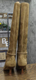 COACH Womens Raquel Sue Heeled Dress Evening Boots CW984 Cedar Brown 7B