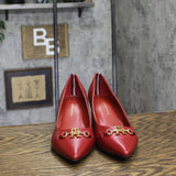 Tommy Hilfiger Nanya Block Heel Pumps TWNANYA Red 8.5M