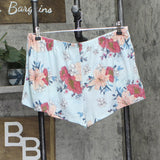 Flora Nikrooz Womens Ribbon Accent Sleep Shorts T90882 Blue Floral L