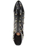 I.n.c. International Concepts Faux Leather Dress Ankle Boots Black / Gold 5.5M