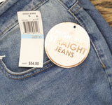 Gogo Jeans Distressed Frayed Straight-Leg Jeans Medium White Wash Blue 20W