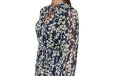 Tommy Hilfiger Woven Floral-Print Peasant Dress Sky Captain Blue / Deep Maize 14