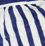 Style & Co. Square Neck Flutter Sleeve Striped Top 100148973MS Blue Stripe S