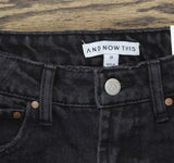 And Now This Womens Distressed Ultra High Rise Straight Jeans Black 29