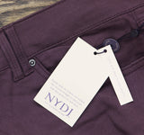 NYDJ Marilyn Tall Straight Leg Jeans A695158 Fig Purple 22W Tall