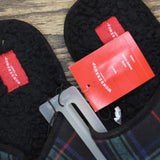 Wondershop Mens Plaid Scuff Slippers 91651288 Navy Blue S (7-8)