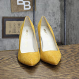 Anne Klein Women's Hollyn Leather Pump 1673c122334e8d Yellow 6M