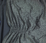 GUESS Long Sleeve Shimmer Knit Side Slit Sweetheart Sharae Dress Blue Gray 2