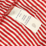 Splendid Womens Long Sleeve Back Button Knit Shirt Top Red / White Stripe XL