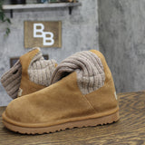 UGG Cambridge Foldover Sock Suede Boots Chestnut Tan Brown 8M