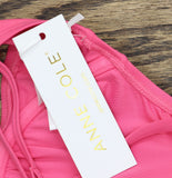 Anne Cole Womens V Wire Elongated Underwire Bikini Swim Top Pink Glow 34C / 36B