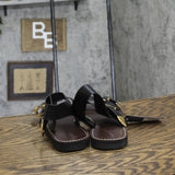 Universal Thread Womens Mira Double Buckle Flat Sandals Black Multi 9.5M