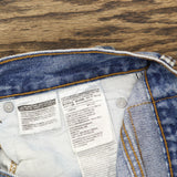 Levi's Womens Upcycle Crochet Baggy 550 Jeans Blue See Measurements