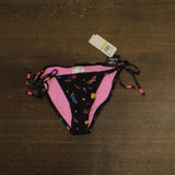Salt + Cove Juniors Floral Side-Tie Bikini Bottom Swim SC25087B Black Multi M