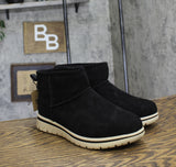 Cliffs Womens Faux Fur Lined Faux Suede Shearling Boots Black 9.5M