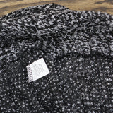 Ny Collection Roll Tab Long Sleeve Cowl Neck Pullover Sweater Black Multi 1X