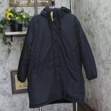 Universal Thread Full-Zip Snap Hooded Parka Jacket with Drawstring Black L