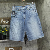 Silver Jeans Co. Be Easy High Rise Long Denim Shorts Jorts Vista Blue 31