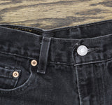 Levi's Baggy Y2K Upcycle Daisy Dukes Denim Shorts Black Wash See Measurements