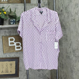 INC International Concepts Chain-Print Woven Pajama Set Geo Ring Purple 2XL