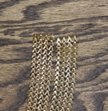 Melody Womens Fashion Dangly Chevron Link Chain Earrings Gold Yellow 5"