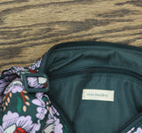 Vera Bradley Quilted Floral Shoulder Bag Purple Green Multi One Size