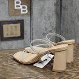 A New Day Women's Stacy Mule Heels 89530503 Brown Clear 8.5M