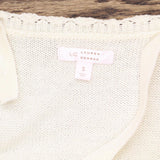 Lc Lauren Conrad Womens Embroidered Sweater Tank WL32S002RS Off White S
