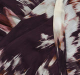 DKNY Tie-Waist Ruched Puff Sheer Sleeves Dress Raisin Purple Multi 4