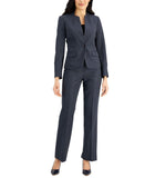 Le Suit Womens Stand-Collar Single-Button Suit Jacket 50040459 Denim Blue 14