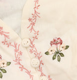 Aqua x Agua Bendita Button Front Floral Embroidered Top IBA29167 Ivory Multi M