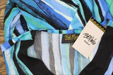 Bob Mackie Womens V-Neck Striped Knit Maxi Dress 166ddda63a2965 Blue Multi M