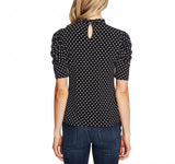 Cece \Women's Puff Sleeve Key Item Polka Dot Knit Top 7099639