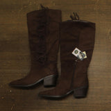 Universal Thread Patsy Tall Fringe Western Boots Cowgirl Chocolate Brown 11M