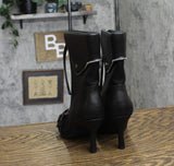 A New Day Womens Mickey Point Toe Moto Ankle Boots 90974111 Black 6M