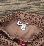 Kids Headquarters Little Girls Fleece Straight Leg Sweatpants Cheetah Brown 5