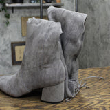Sugar Ollie Women's Over-the-Knee Dress Boots SGR-OLLIE Grey Micro 8M