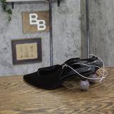 A New Day Simone Satin Disco Rhinestone Ball Heels 94660895 Black 7.5M