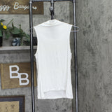 Ultra Flirt Juniors Sleeveless Cowl-Neck Knit Top White S