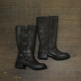 Wild Fable Womens Rebel Tall Moto Buckle Boots 90366583 Brown 7M