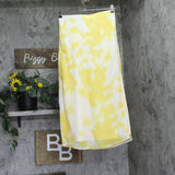 Calvin Klein Womens Side Slit Woven Lined Straight Skirt Yellow / White / Pink S